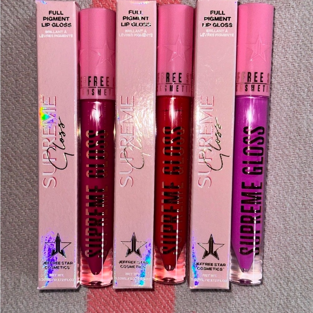 Jeffree Star Supreme Gloss Set - Pink, Red, Purple